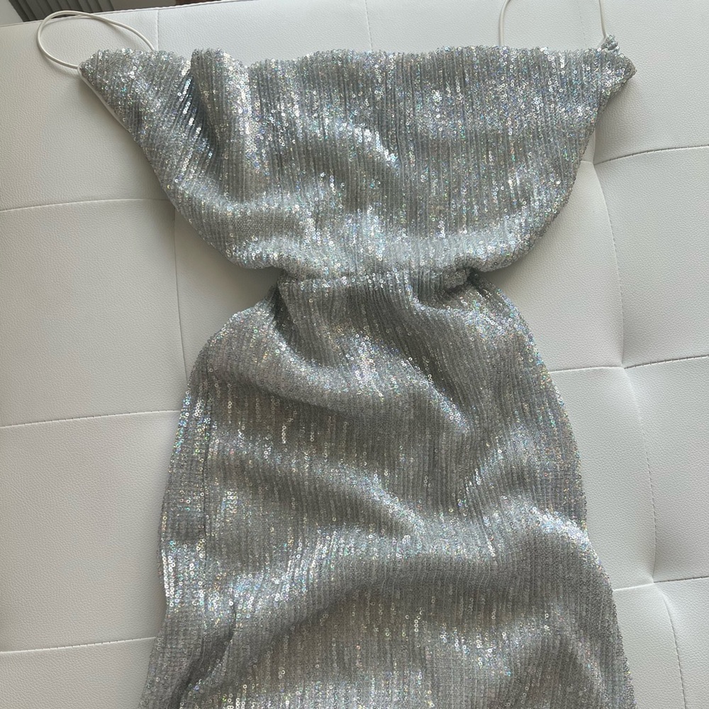 Silver sexy dress